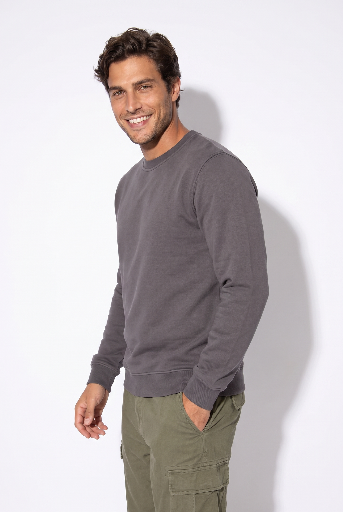 Sıfır Yaka 3 İplik Sweat (6201)