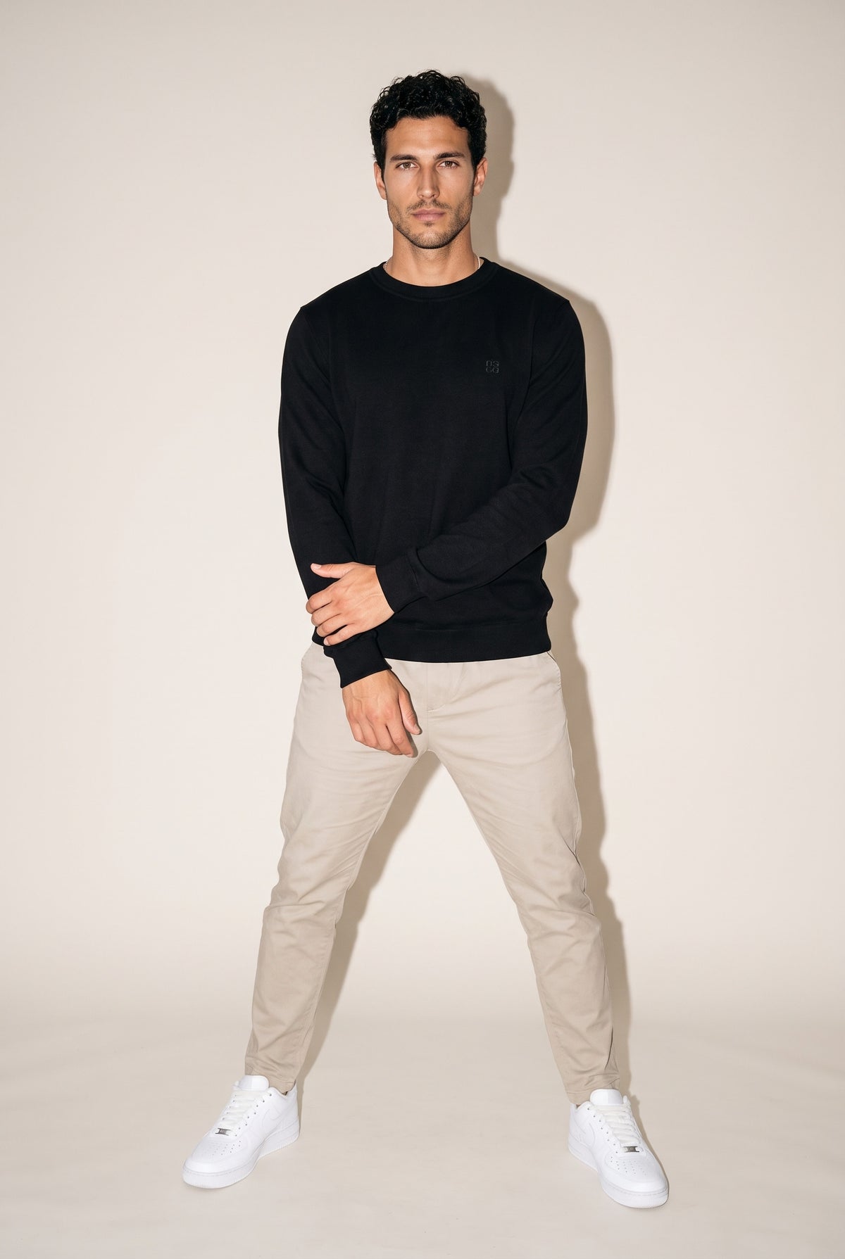 Sıfır Yaka Nakışlı Selanik Sweat (6212)