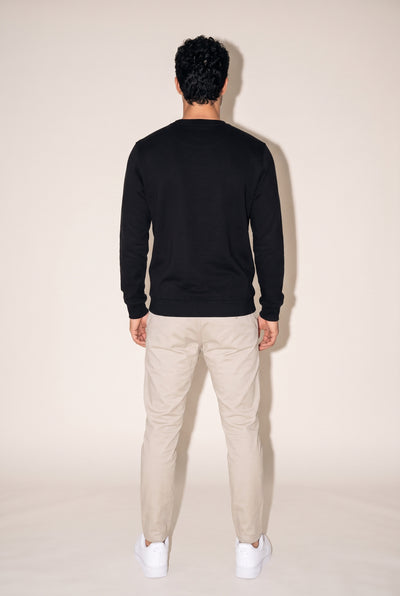 Sıfır Yaka Nakışlı Selanik Sweat (6212)