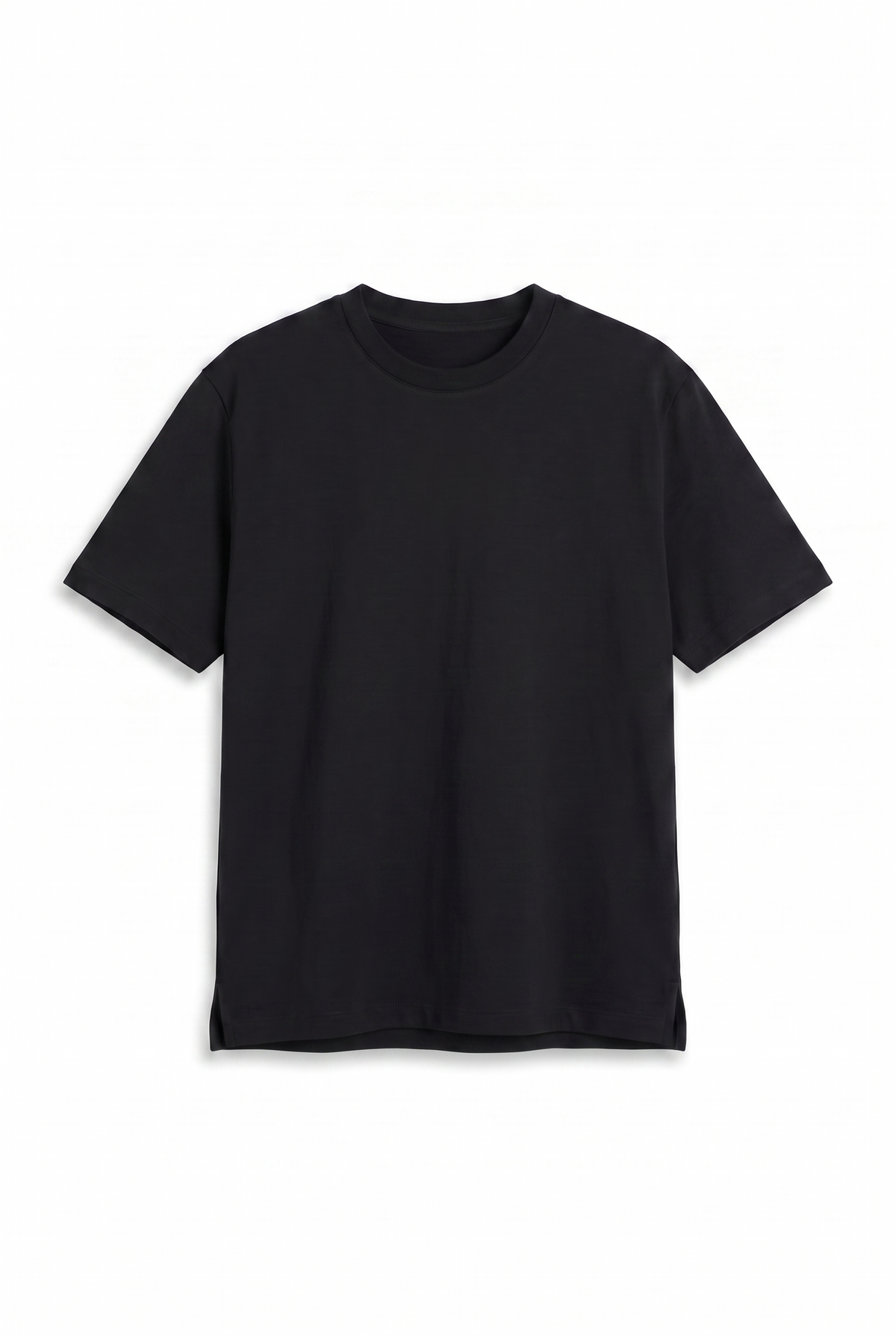Sıfır Yaka Fırçalı 2 İplik T-Shirt (6226)
