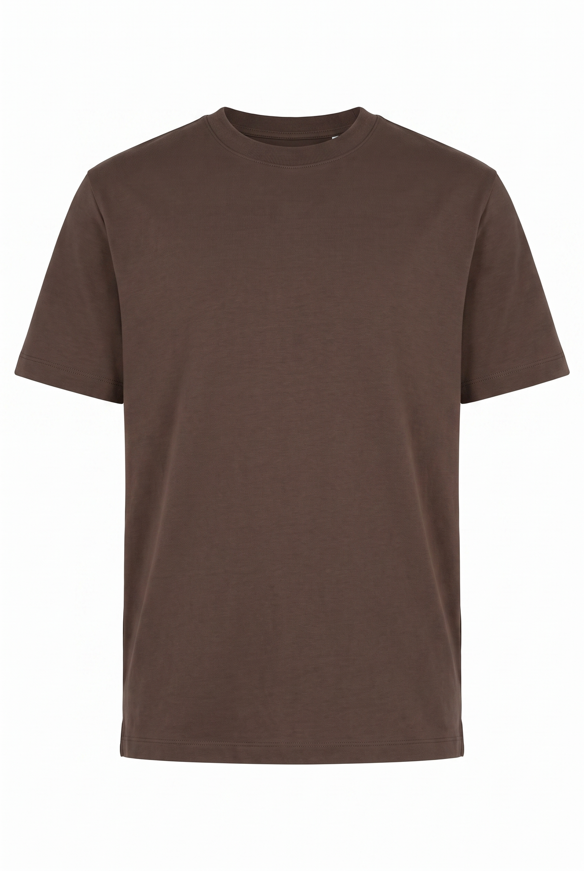 Sıfır Yaka Fırçalı 2 İplik T-Shirt (6226)