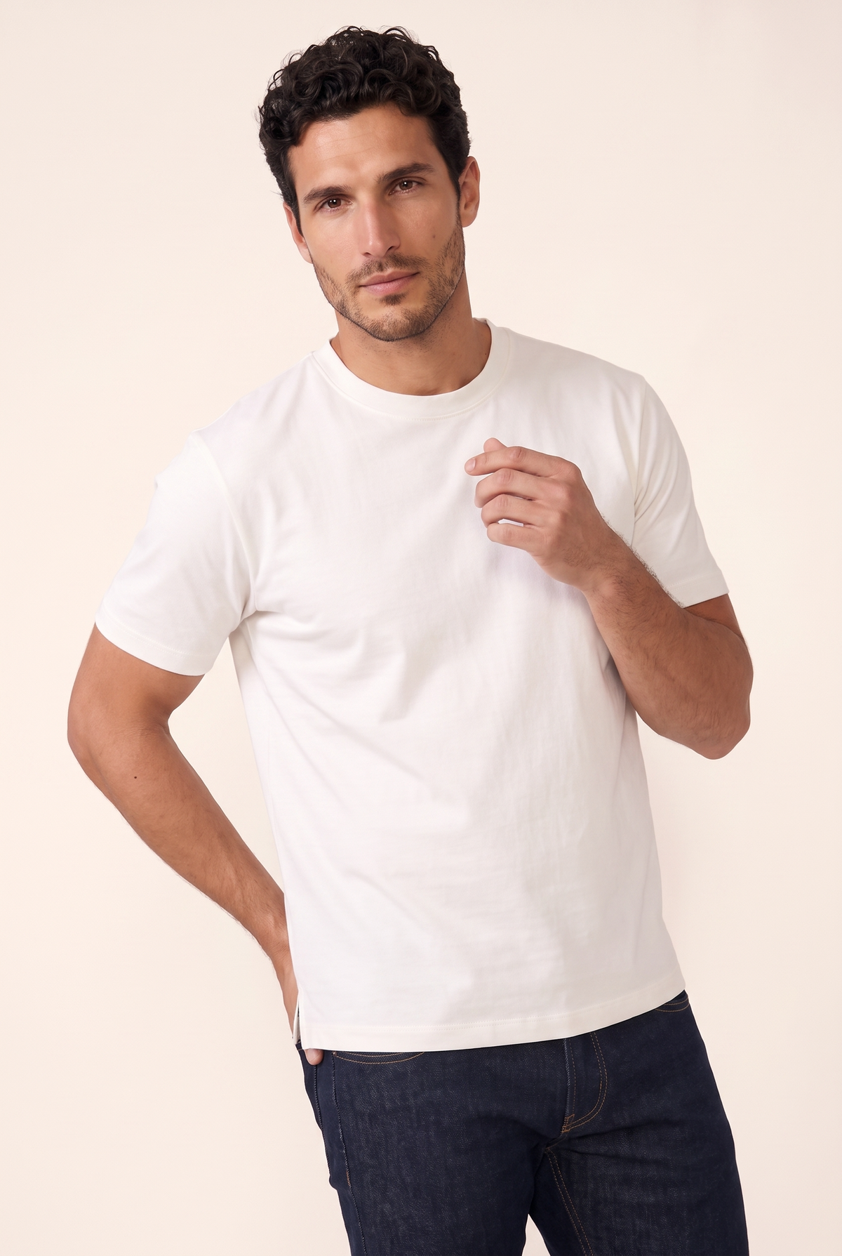 Sıfır Yaka Double Face T-Shirt (6227)